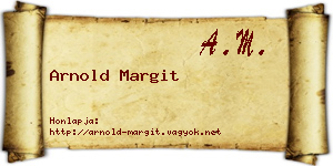 Arnold Margit névjegykártya