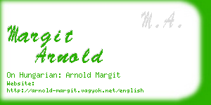 margit arnold business card
